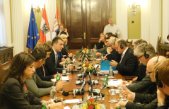 13 November 2018 The Chairman of the EU - Serbia Stabilisation and Association Parliamentary Committee and the members of the European Integration Committee in meeting with the President of the Austrian National Council 